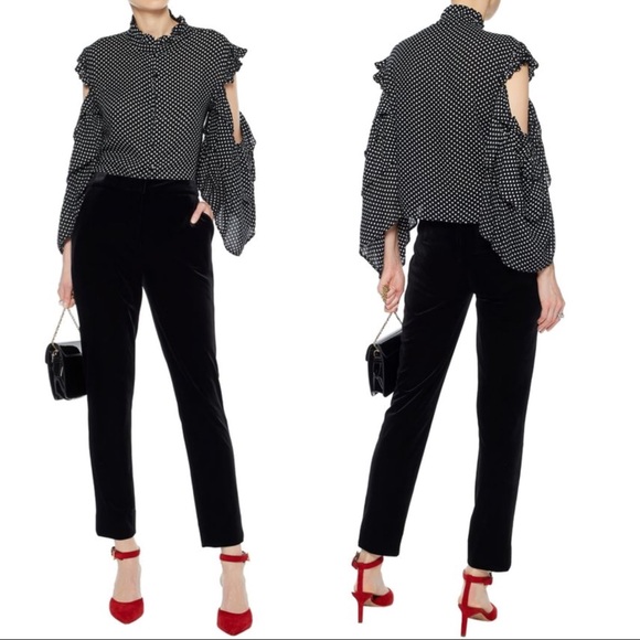 DVF Genesis Velvet Trousers - Picture 4 of 9